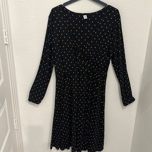 Old Navy XL off white and black PolkaDot Wrap Dress